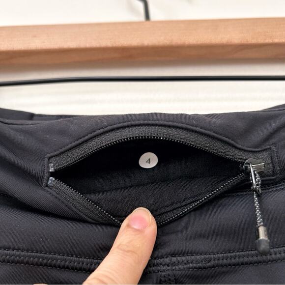 Lululemon Run Inspire Crop II *Luxtreme Black Mesh Leggings Black size 4 - Picture 9 of 12